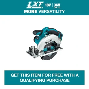 Makita 18V LXT Lithium-Ion Cordless 6-1/2 in. Lightweight Circular Saw and General Purpose Blade (Tool-Only)