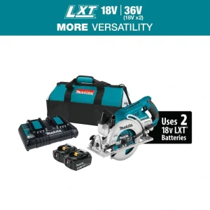 Makita 18V X2 LXT 5.0Ah Lithium-Ion (36V) Brushless Cordless Rear Handle 7-1/4 in. Circular Saw Kit