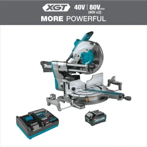 Makita 40V max XGT Brushless Cordless 12 in. Dual-Bevel Sliding Compound Miter Saw Kit, AWS Capable (4.0Ah)