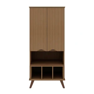 Manhattan Comfort Hampton Black 6-Shelf Office Cabinet