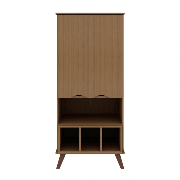Manhattan Comfort Hampton Black 6-Shelf Office Cabinet