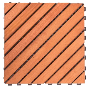 Maocao Hoom 11-in x 11-in Brown Prefinished Pressure Treated Wood Deck Tile (8.4-sq ft)