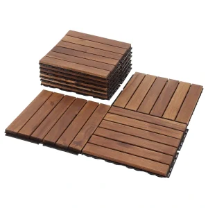Maocao Hoom 12-in x 12-in Brown Prefinished Pressure Treated Wood Deck Tile (10-sq ft) T726915830