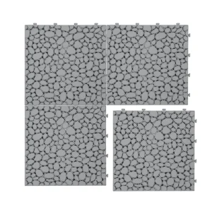 Maocao Hoom 12-in x 12-in Gray Prefinished Pressure Treated Vinyl/Plastic Deck Tile (12-sq ft)