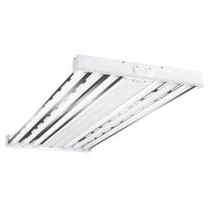 Metalux 4 ft. 6-Lamp White Industrial Grade T8-Fluorescent High Bay Light Fixture with Wide Spectrum Reflector