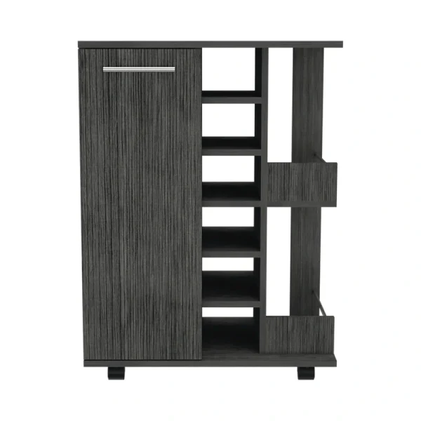 Miki Shinly Black Mdf Base with Mdf Black Granite Top Water Jug Cart (23.62-in x 14.76-in x 32.32-in)