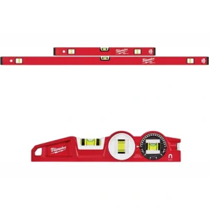 Milwaukee 24 in./48 in. REDSTICK Compact Box Beam Level Set with 10 in. 360-Degree Locking Die Cast Torpedo Level