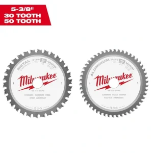 Milwaukee 5-3/8 in. x 30 Teeth Ferrous and 5-3/8 in. x 50 Teeth Non-Ferrous Metal Cutting Circular Saw Blade Set (2-Pack)