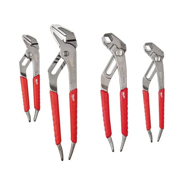 Milwaukee 6 in./8 in./10 in. Straight-Jaw and V-Jaws Pliers Set (4-Piece)