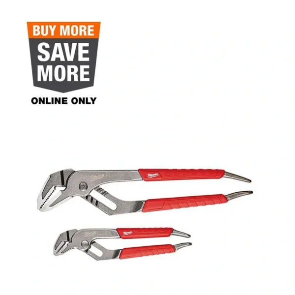 Milwaukee 6 in. and 10 in. Straight-Jaw Pliers Set (2-Piece)