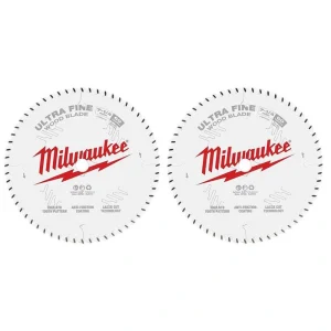 Milwaukee 7-1/4 in. x 60-Tooth Ultra Fine Finish Circular Saw Blade (2-Pack)