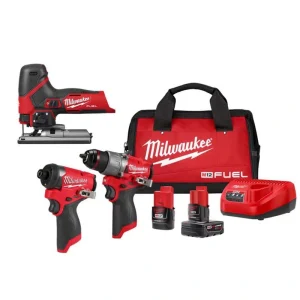 Milwaukee M12 12-Volt Fuel Lithium-Ion Cordless Jig Saw with M12 2-Tool Combo Kit