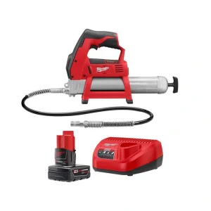Milwaukee M12 12-Volt Lithium-Ion Cordless Grease Gun w/4.0 Ah Starter Kit