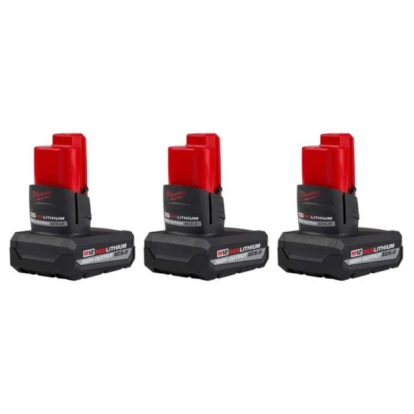Milwaukee M12 12-Volt Lithium-Ion XC High Output 5 Ah Battery (3-Pack)