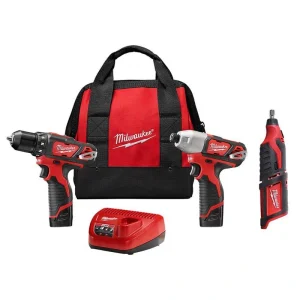 Milwaukee M12 12V Lithium-Ion Cordless Drill Driver/Impact Driver Combo Kit (2-Tool) with M12 Rotary Tool