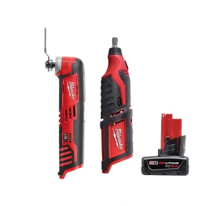 Milwaukee M12 12V Lithium-Ion Cordless Oscillating Multi-Tool with M12 Rotary Tool and 6.0 Ah XC Battery Pack