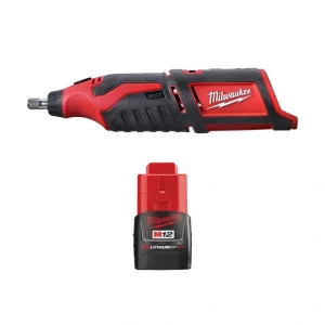 Milwaukee M12 12V Lithium-Ion Cordless Rotary Tool W/M12 2.0 Ah Compact Battery Pack