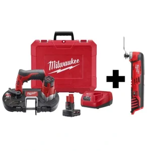 Milwaukee M12 12V Lithium-Ion Cordless Sub-Compact Band Saw Kit W/ M12 Multi-Tool
