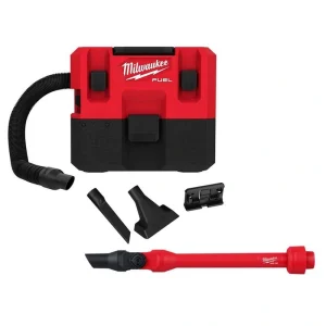Milwaukee M12 FUEL 12-Volt Lithium-Ion Cordless 1.6 Gal. Wet/Dry Vacuum w/AIR-TIP 1-1/4 in. – 2-1/2 in. Pivoting Extension Wand