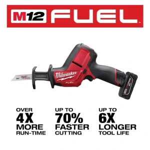 Milwaukee M12 FUEL 12V Lithium-Ion Brushless Cordless HACKZALL Reciprocating Saw Kit with M12 Rotary Tool