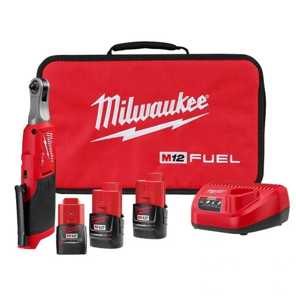 Milwaukee M12 FUEL 12V Lithium-Ion Brushless Cordless High Speed 1/4 in. Ratchet with M12 2.0Ah Battery