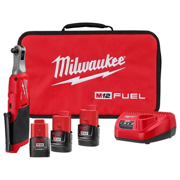 Milwaukee M12 FUEL 12V Lithium-Ion Brushless Cordless High Speed 3/8 in. Ratchet with M12 2.0Ah Battery