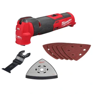 Milwaukee M12 FUEL 12V Lithium-Ion Cordless Oscillating Multi-Tool (Tool-Only) Oscillating Multi-Tool Blade Kit (8-Piece)