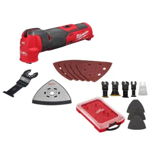 Milwaukee M12 FUEL 12V Lithium-Ion Cordless Oscillating Multi-Tool (Tool-Only) with Oscillating Multi-Tool Blade Kit (20-Piece)
