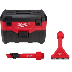Milwaukee M18 18-Volt 2 Gal. Lithium-Ion Cordless Wet/Dry Vacuum with AIR-TIP 1-1/4 in. – 2-1/2 in. (2-Piece) Brush and Nozzle Kit