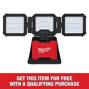 Milwaukee M18 18-Volt Lithium-Ion Cordless 4500 Lumens ROVER Dual Power Triple-Panel Flood & Area Light (Tool-Only)