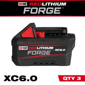 Milwaukee M18 18V Lithium-Ion REDLITHIUM FORGE 6.0 Ah Battery Pack (3-Pack)