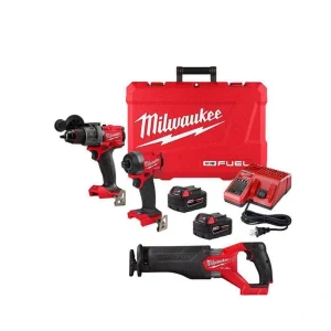 Milwaukee M18 FUEL 18-V Lithium-Ion Brushless Cordless Hammer Drill and Impact Driver Combo Kit (2-Tool) with Reciprocating Saw T726935151