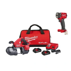 Milwaukee M18 FUEL 18-Volt Lithium-Ion Brushless Cordless Compact Bandsaw Kit w/M18 FUEL Compact Impact Wrench