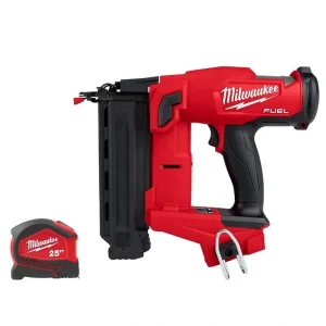 Milwaukee M18 FUEL 18-Volt Lithium-Ion Brushless Cordless Gen II 18-Gauge Brad Nailer W/25 ft. Compact Auto Lock Tape Measure