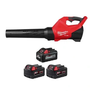 Milwaukee M18 FUEL 18V 120 MPH 500 CFM Brushless Cordless Leaf Blower w/M18 (1) High Output 6.0Ah Battery and (2) 5.0Ah Battery