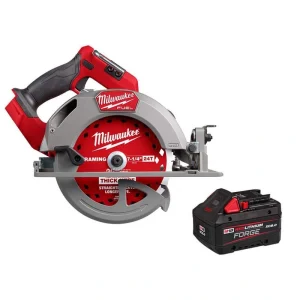 Milwaukee M18 FUEL 18V Lith-Ion Brushless Cordless 7-1/4 in. Circular Saw with M18 18V REDLITHIUM FORGE XC 8.0 Ah Battery Pack