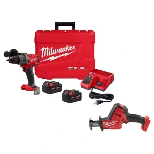 Milwaukee M18 FUEL 18V Lithium-Ion Brushless Cordless 1/2 in. Hammer Drill Driver Kit w/Hackzall