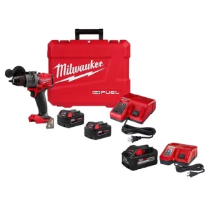 Milwaukee M18 FUEL 18V Lithium-Ion Brushless Cordless 1/2 in. Hammer Drill Driver Kit with w/8.0Ah Battery and Charger