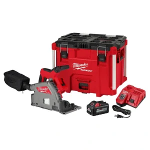 Milwaukee M18 FUEL 18V Lithium-Ion Brushless Cordless 6-1/2 in. Plunge Track Saw PACKOUT Kit with One 6.0 Ah Battery