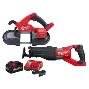 Milwaukee M18 FUEL 18V Lithium-Ion Brushless Cordless Compact Bandsaw w/SAWZALL & 8.0ah Starter Kit