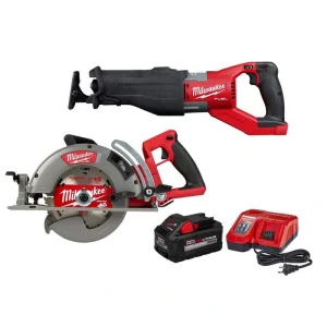 Milwaukee M18 FUEL 18V Lithium-Ion Brushless Cordless Super SAWZALL w/7-1/4 in. Circ Saw & 8.0ah Starter Kit