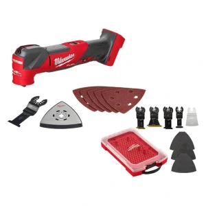 Milwaukee M18 FUEL 18V Lithium-Ion Cordless Brushless Oscillating Multi-Tool with Multi-Tool Blade Kit (20-Piece)
