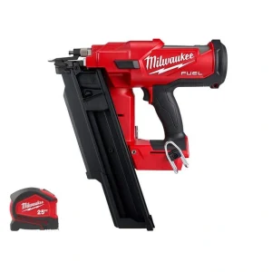 Milwaukee M18 FUEL 3-1/2 in. 18-V 21-Degree Lithium-Ion Brushless Cordless Framing Nailer W/25 ft. Compact Auto Lock Tape Measure