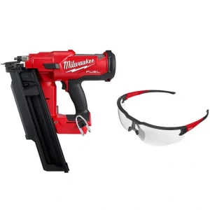 Milwaukee M18 FUEL 3-1/2 in. 18-Volt 21-Degree Brushless Cordless Framing Nailer (Tool-Only) with Clear Anti Scratch Glasses