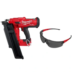 Milwaukee M18 FUEL 3-1/2 in. 18-Volt 21-Degree Brushless Cordless Framing Nailer (Tool-Only) with Tinted Anti Scratch Glasses
