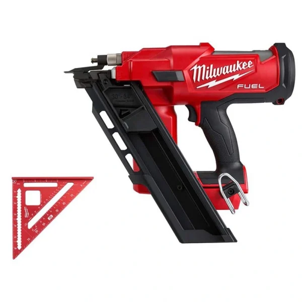 Milwaukee M18 FUEL 3-1/2 in. 18-Volt 30-Degree Lithium-Ion Brushless Cordless Framing Nailer (Tool-Only) W/7 in. Rafter Square