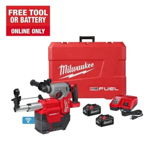 Milwaukee M18 FUEL ONE-KEY 18V Lithium-Ion Brushless Cordless 1 in. SDS-Plus Rotary Hammer W/Dust Extractor Kit