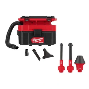Milwaukee M18 FUEL PACKOUT 18-Volt Lithium-Ion Cordless 2.5 Gal. Wet/Dry Vacuum and AIR-TIP Conduit Line Puller Attachment Kit