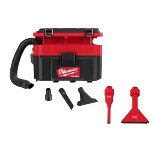 Milwaukee M18 FUEL PACKOUT 18-Volt Lithium-Ion Cordless 2.5 Gal. Wet/Dry Vacuum with AIR-TIP Crevice Tool and Utility Nozzle Kit