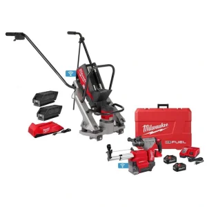 Milwaukee MX FUEL Lithium-Ion Cordless Vibratory Screed Kit with M18 1-1/8 in. SDS + Rotary Hammer/Dust Extractor Kit